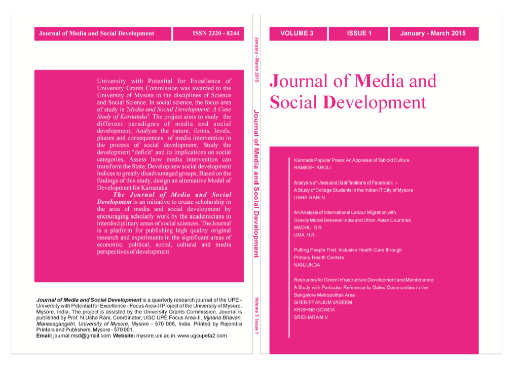 Journal of Media and Social Development