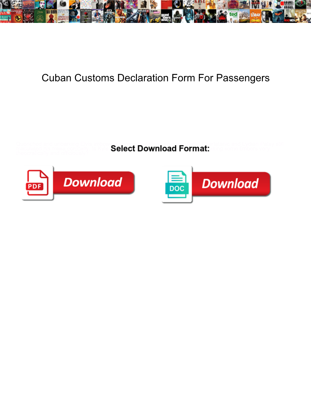 Cuban Customs Declaration Form For Passengers Docslib 3679
