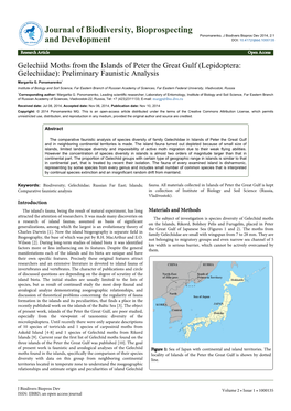 (Lepidoptera: Gelechiidae): Preliminary Faunistic Analysis Margarita G