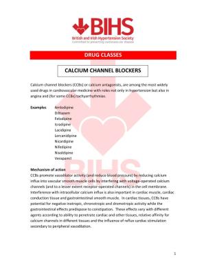 Calcium Channel Blockers (Ccbs)