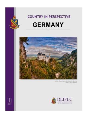 Germany in Perspective Geography Introduction the Federal Republic of Germany Sits in the Heart of Europe