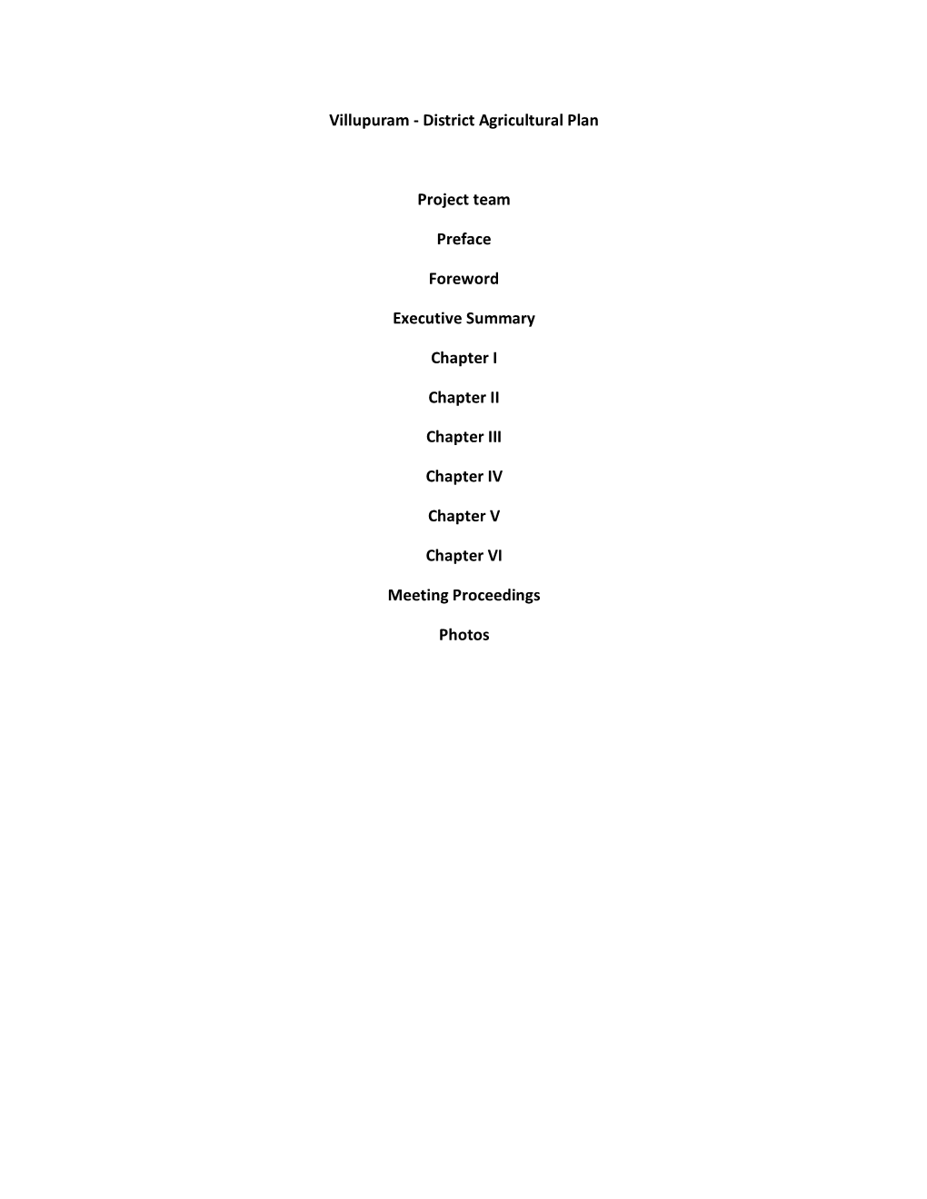 Villupuram - District Agricultural Plan