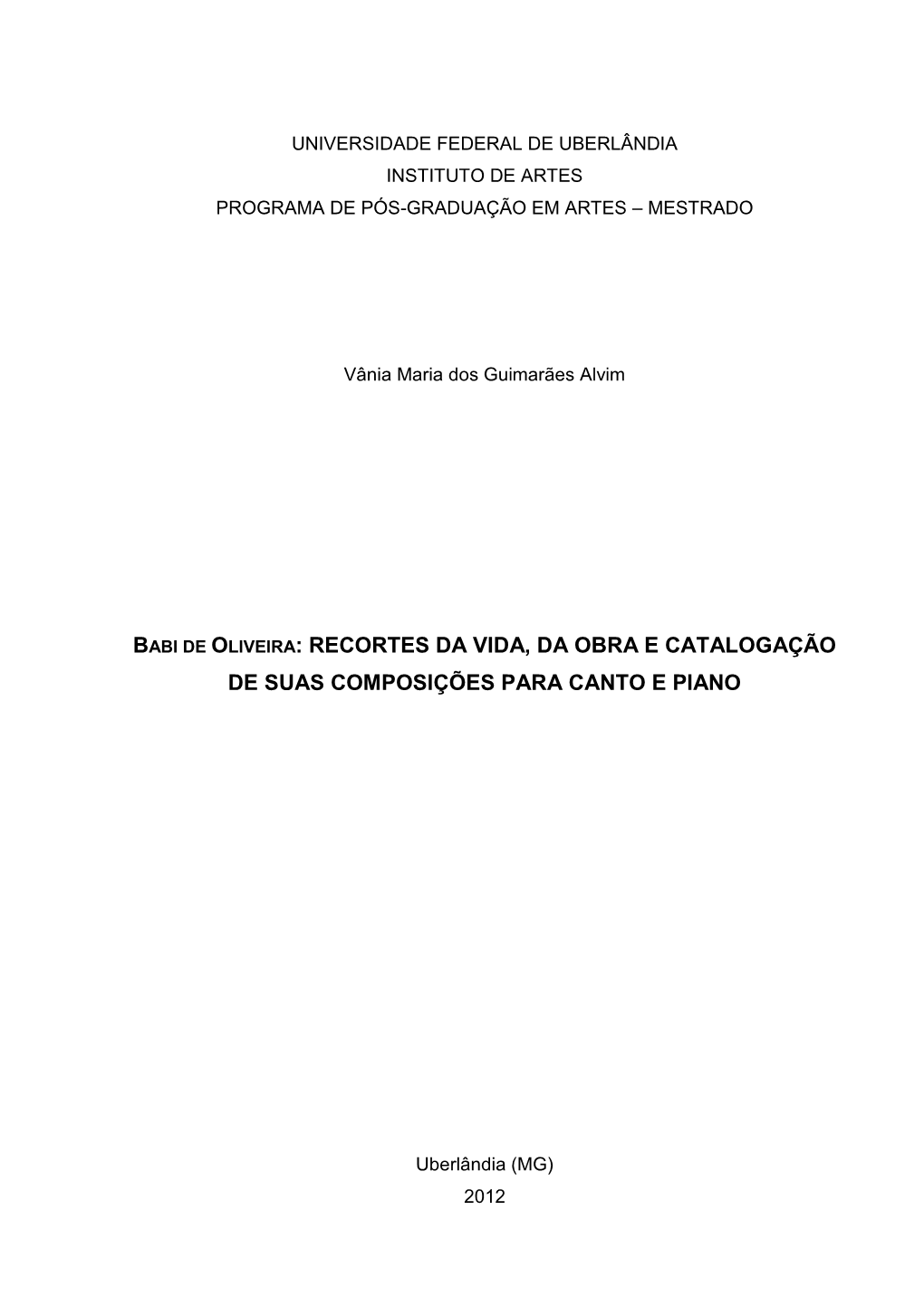 Modelo Provisório Da Dissertação