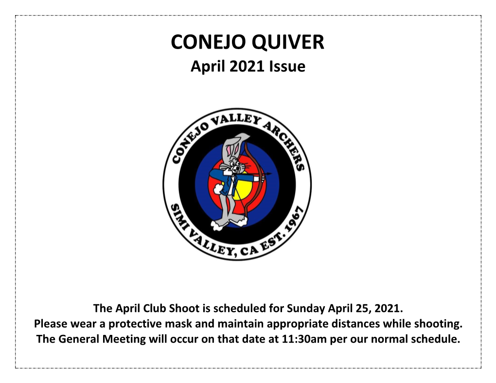 CONEJO QUIVER April 2021 Issue