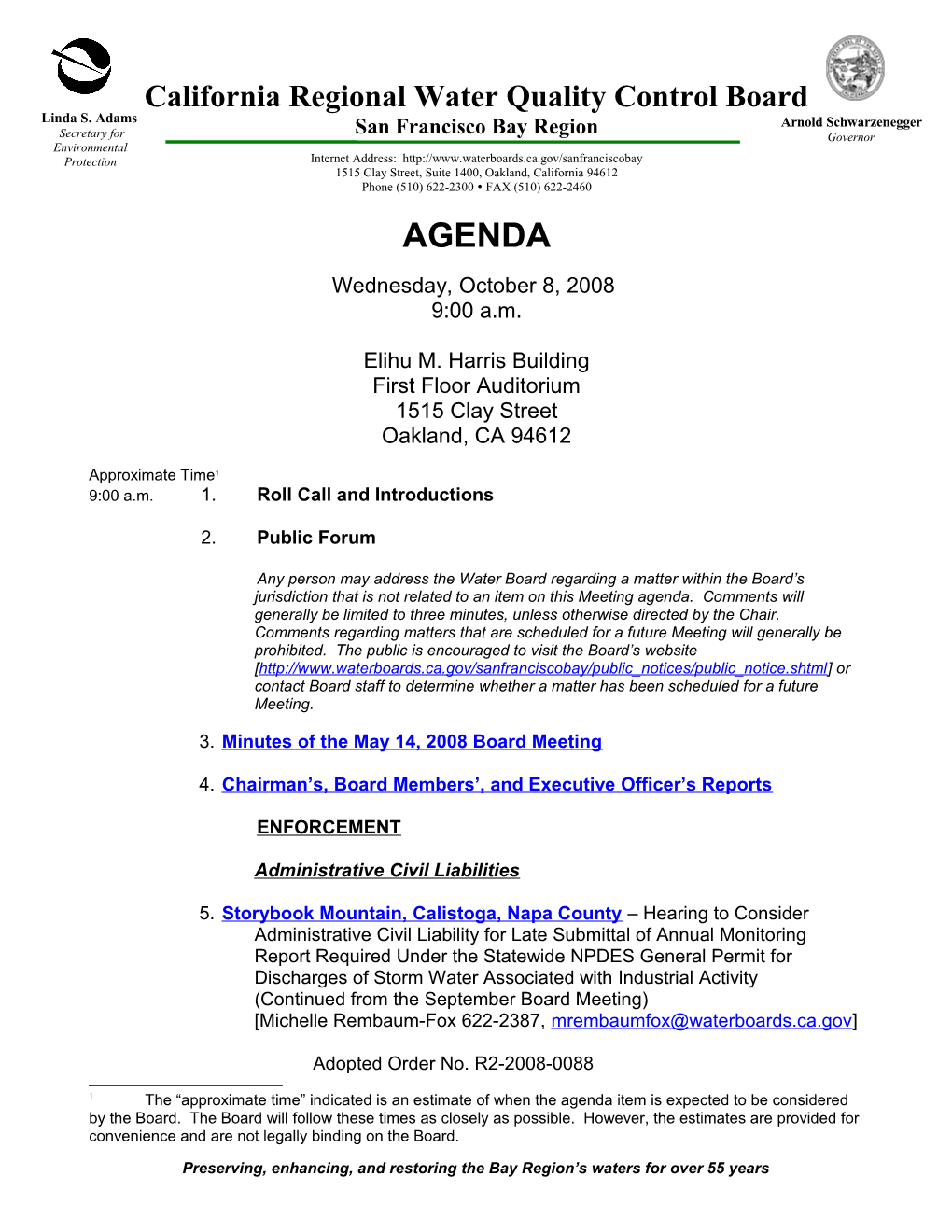 California Regional Water Quality Control Board s29