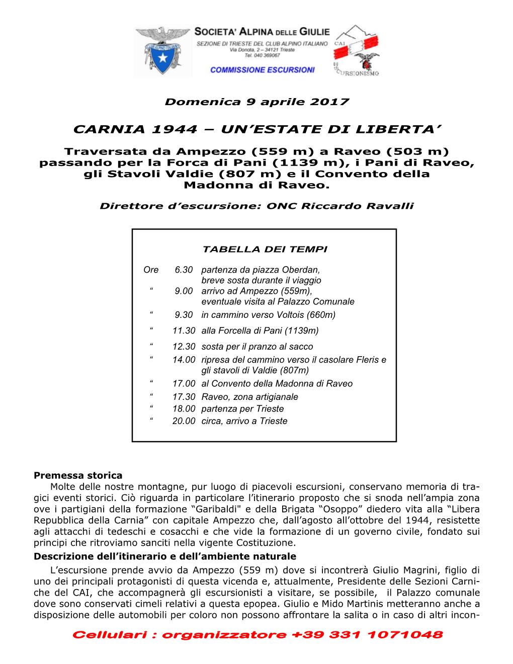 Carnia 1944 – Un'estate Di Liberta'