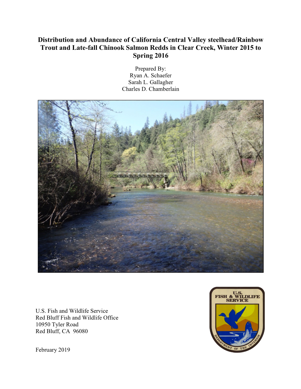 2015-2016 Steelhead Rainbow Trout and Late-Fall Run Chinook Salmon