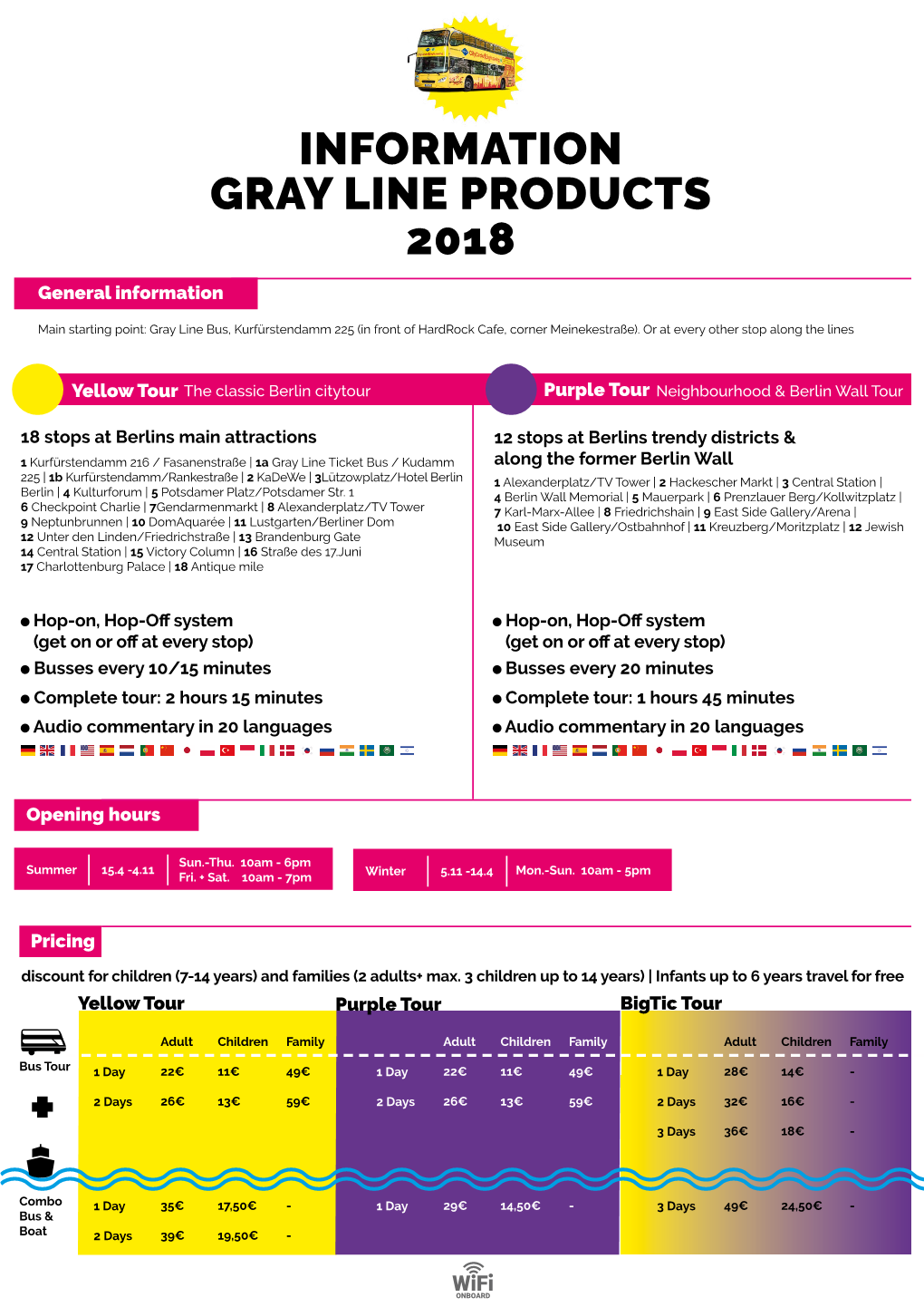 Information Gray Line Products 2018