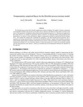 Nonparametric Empirical Bayes for the Dirichlet Process Mixture Model