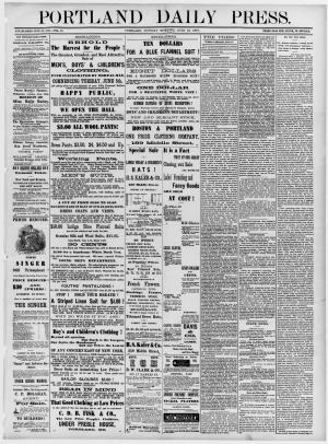 Portland Daily Press: June 12, 1877