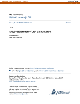Encyclopedic History of Utah State University
