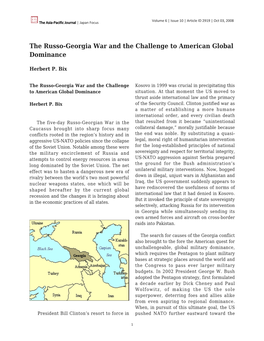 The Russo-Georgia War and the Challenge to American Global Dominance