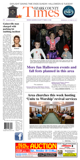 Fun Halloween Events and Fall Fests Planned In