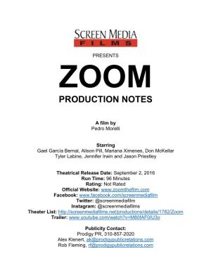 ZOOM- Press Kit.Docx