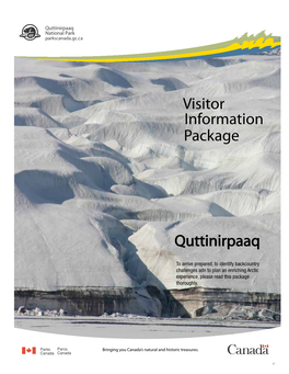 2013 Visitor Information Package for Quttinirpaaq National Park