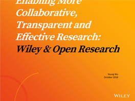 Wiley & Open Research