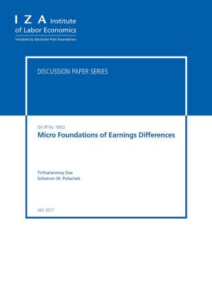 Micro Foundations of Earnings Differences