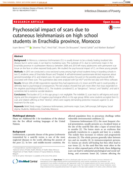 Psychosocial Impact of Scars Due to Cutaneous Leishmaniasis