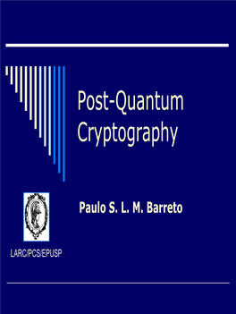 Post-Quantum Cryptography