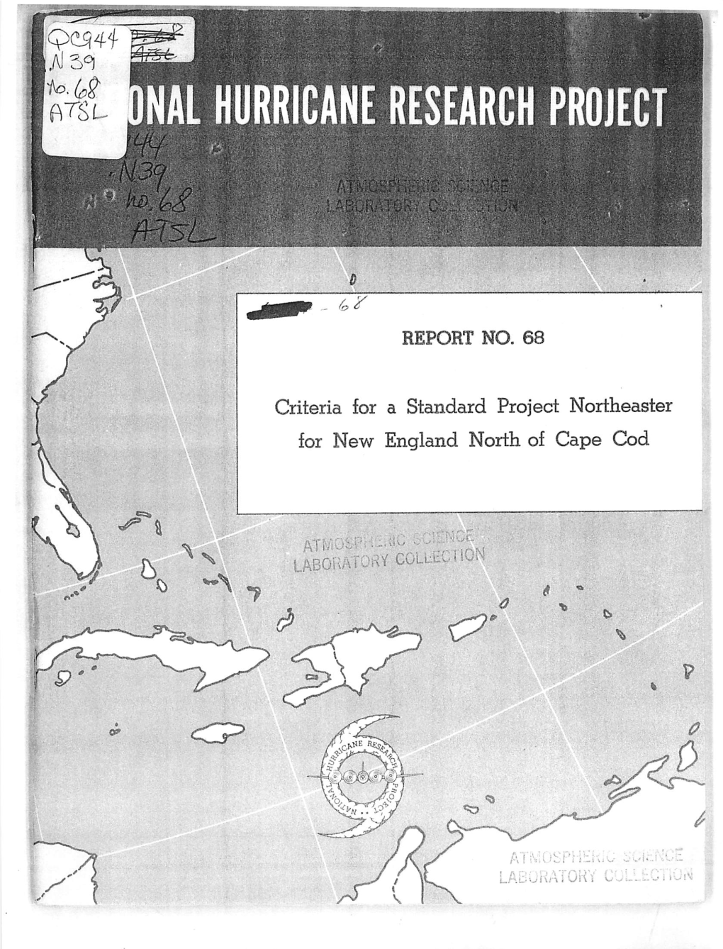 Criteria for a Standard Project Northeaster for New England North of Cape Cod