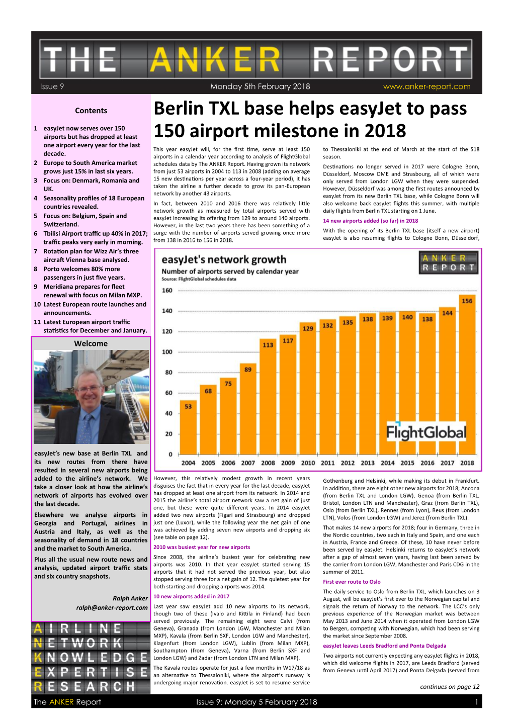 Berlin TXL Base Helps Easyjet to Pass 150 Airport Milestone in 2018