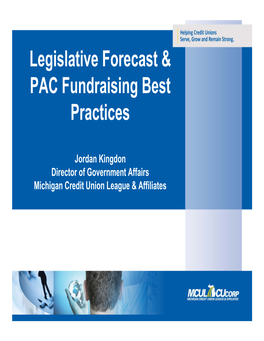 Legislative Forecast & PAC Fundraising Best Practices