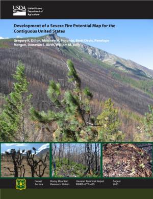 Development of a Severe Fire Potential Map for the Contiguous United States