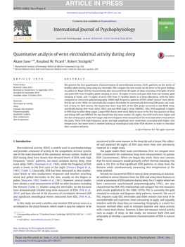 Quantitative Analysis of Wrist Electrodermal Activity During Sleep