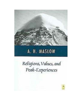 Religions, Values, and Peak Experiences