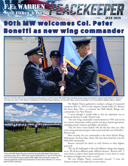 F.E. WARREN 90Th MW Welcomes Col. Peter Bonetti As New Wing