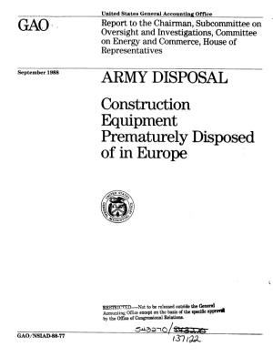 NSIAD-88-77 Army Disposal