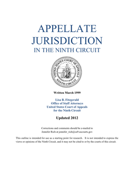 Appellate Jurisdiction in the Ninth Circuit