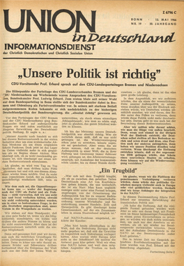 UID Jg. 20 1966 Nr. 19, Union in Deutschland