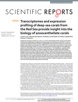 Transcriptomes and Expression Profiling of Deep-Sea Corals from The