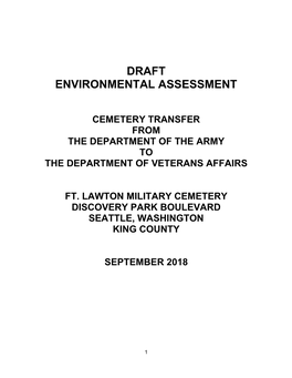 Fort Lawton Post Cemetery Draft Environmental Assessment