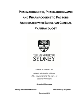 Associated with Busulfan Clinical Pharmacology