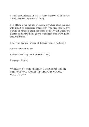 The Poetical Works of Edward Young, Volume 2 by Edward Young