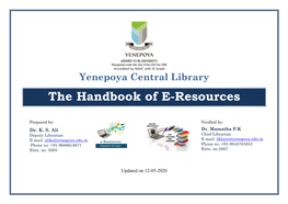 Handbook of E-Resources from Yenepoya Central Library