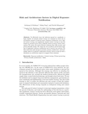 Risk and Architecture Factors in Digital Exposure Notification