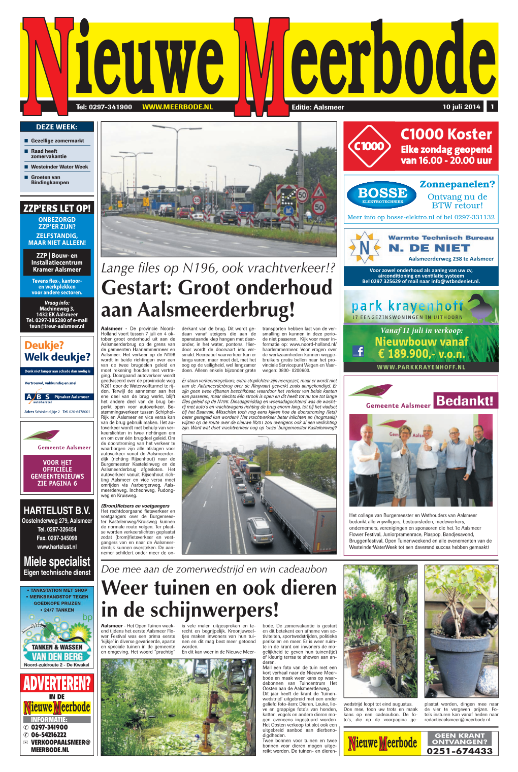 Groot Onderhoud Aan Aalsmeerderbrug!