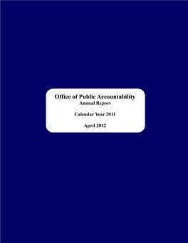 Office of Public Accountability Annual Report