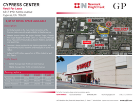 CYPRESS CENTER Retail for Lease 6847-6931 Katella Avenue Cypress, CA 90630