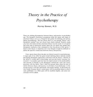Theory in the Practice of Psychotherapy