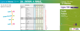 104 - Poitiers  Pouillé Horaires Valables Du 04/09/17 Au 02/09/18 (Hors Jours Fériés)