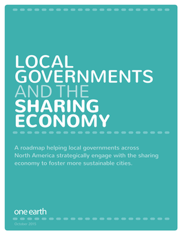 Local Governments and the Sharing Economy