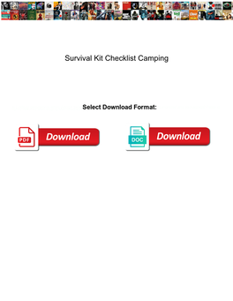 Survival Kit Checklist Camping