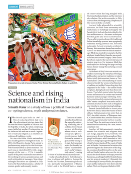 Science and Rising Nationalism in India