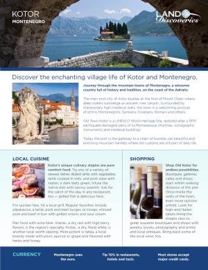 Discover the Enchanting Village Life of Kotor and Montenegro