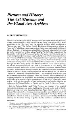 The Art Museum and the Visual a Rts Archives