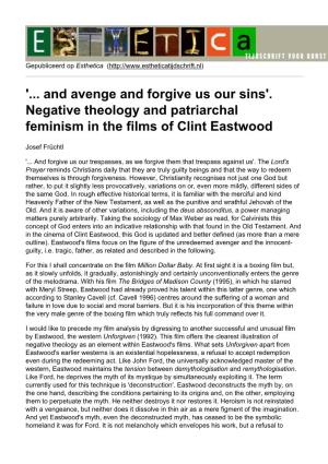 Negative Theology and Patriarchal Feminism in the Films of Clint Eastwood